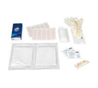 Basic kit pronto soccorso auto moto casa camper Cerotti garza guanti salviettine