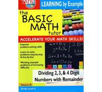 Basic Math Tutor Dividing 2,3, & 4 Digit Numbers With Remainder [Edizione: Regno Unito]