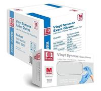 Basic Medical Synmax - Guanti in vinile per esami senza lattice e polvere, misura media, 1000 pezzi