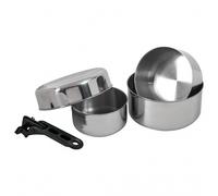 Basic Nature - Biwak Stainless Steel 2 - Set di pentole 0,75 + 1,1 + 1,8 l grigio