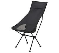 Basic Nature - Travelchair Ultralight High Rest - Sedia da campeggio 89 x 57 x 103 cm grigio
