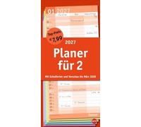Basic Planer für zwei 2027: Praktischer Wandplaner für 2 mit 3 Spalten. Wandkalender mit Schulferien und 3-Monats-Ausblick aufs Folgejahr. Terminkalender 2027 zum Eintragen.