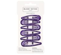 Basic Sense Fermagli per capelli in resina epossidica Sleepies per ragazze, forte tenuta e durevole, un set di 6 pezzi, viola