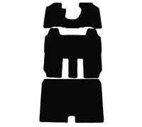 Basic Tappetini per Honda Element 2 file di sedili+tronco 2003-2007 Nero Tappeti