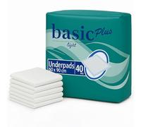 Basic Traverse Letto Anziani 60x90 cm - Traverse Letto Monouso per Uso Professionale e Domestico - Strato Impermeabile e Nucleo Assorbente - 40 Pezzi
