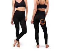 Basic Treasure Confezione da 2 collant termici da donna, neri o leggings, caldi termici, da donna, opachi, invernali, colore nero, Nero - Leggings, XXL