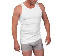 Basic Treasure Confezione da 5 canottiere da uomo, 100% cotone, canottiere da uomo, di alta qualità, senza maniche, bianco, L