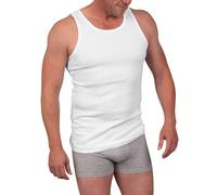 Basic Treasure Pacco da 5 Canottiere Uomo 100% Cotone, Canotta Smanicata | Costina Fine e Traspirante, Scollo Rotondo, Taglio Lungo che Non Risale, Estive, Bianche Nere o Grigie, Taglie M-3XL