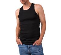 Basic Treasure Pacco da 5 Canottiere Uomo 100% Cotone, Canotta Smanicata | Costina Fine e Traspirante, Scollo Rotondo, Taglio Lungo che Non Risale, Estive, Bianche Nere o Grigie, Taglie M-3XL