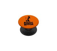 Basic Witch Funny Witch Holding Scopa Strega Basic Witch PopSockets PopGrip Adesivo