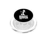 Basic Witch Funny Witch Holding Scopa Strega Basic Witch PopSockets PopGrip per MagSafe