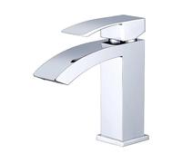 Basiclo del lavandino per bagno a cascata Bacino del rubinetto singolo Monte montuocciprima oro spazzolato/nero/cromo/rosa in oro/nichel Tocchi di mixer finiti (nero) LWX