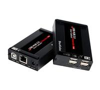 Basicolor Estensore USB su Cat5e/6 fino a 80 m, con 4 porte USB 2.0 extender, USB Cat5e/6 webcam extender, Plug&Play supporta tutto il sistema operativo, due webcam funzionano in modo sincrono.