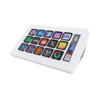 Basicolor Macro Pad, deck controller stream con 15 tasti macro personalizzabili, compatibile con OBS/PowerPoint/Excel/YouTube/Word/Photoshop/Adobe Premiere Pro Windows 10/Mac (293SV3), bianco
