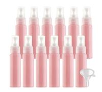 BasicPacking 24 Pezzi 30ml Flacone Spray Vuoto Plastica Rosa, Mini Flacone Spray Portatile Riutilizzabile per Nebbia, Bottiglia di Profumo, Cosmetica, Viaggio con 3x Imbuti