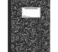 Basics Composition Notebook, College Ruled, 100 Sheets, 7.5 x 9.25, 1 pack, Marble Black
