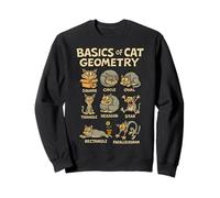 Basics of Cat Geometry Funny Cat Math Physics Science Humor Felpa