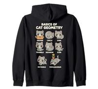 Basics of Cat Geometry Funny Cat Math Physics Science Humor Felpa con Cappuccio