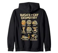 Basics of Cat Geometry Funny Cat Math Physics Science Humor Felpa con Cappuccio