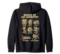 Basics of Cat Geometry Funny Cat Math Physics Science Humor Felpa con Cappuccio