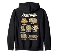 Basics of Cat Geometry Funny Cat Math Physics Science Humor Felpa con Cappuccio