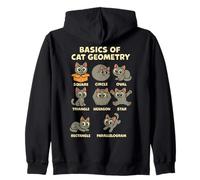 Basics of Cat Geometry Funny Cat Math Physics Science Humor Felpa con Cappuccio