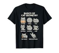 Basics of Cat Geometry Funny Cat Math Physics Science Humor Maglietta