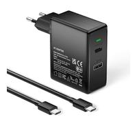 Basicvolt Alimentatore USB C 65W, Caricatore PC Rapido per Lenovo ThinkPad HP Dell Acer Samsung Chromebook Caricabatterie Type-C con porta USB A 5V 2A