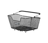 Basil Base M - Cestino per bicicletta MIK, nero, sistema MIK bloccabile, resistente alle intemperie e robusto, 15 litri, ideale per acquisti e viaggi giornalieri