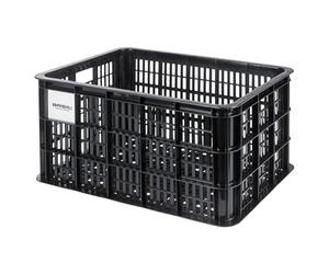 Basil Bauletto MIK S, 40 l, in plastica riciclata, nero, adatto per biciclette da donna, uomo e bambino, con piastra adattatore MIK bloccabile, robusta e pratica