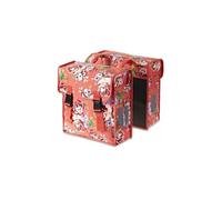 Basil Blossom Roses - Borsa per Portapacchi Bicicletta Double Bag, Gepäckträgertasche Blossom Roses Double Bag, Rosso, 35 l