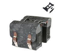 Basil Boheme MIK - Borsa doppia da bicicletta, 35 l, impermeabile, con piastra adattatore MIK bloccabile, perfetta per l'uso quotidiano e il tempo libero