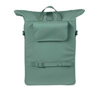 Basil Brooklyn - Borsa per bicicletta singola, impermeabile, 17 l, con scomparto per computer portatile, riflettente, in materiale riciclato, ganci MIK, 32 x 14 x 40 cm, colore: verde