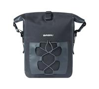 Basil Navigator Waterproof M MIK Studs - 14L, nero, impermeabile, con sistema MIK Studs, ideale per pendolari e attività all'aperto