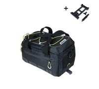 Basil Miles Trunkbag, Borsa portabagagli da Ciclo. Unisex Adulto, Nero/Lime, 7 Litri