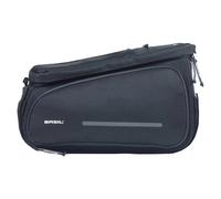 Basil Move - Borsa portapacchi, 10-26L, impermeabile, in poliestere riciclato, compatibile con piastre adattatore MIK & Racktime, ideale per pendolarismo e acquisti