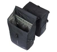 Borsa doppia con attacco universale per portapacchi Basil Move 2 x 15L ( Nero / 30 L | velcro )