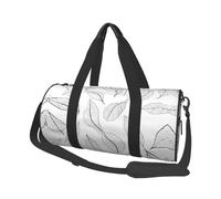 Basil, borsone rotondo con stampa di timo, aneto e rosmarino, borsa da viaggio in tela, impermeabile e resistente agli strappi. Borsa da viaggio pieghevole per il fine settimana