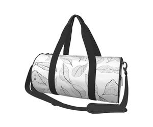 Basil, borsone rotondo con stampa di timo, aneto e rosmarino, borsa da viaggio in tela, impermeabile e resistente agli strappi. Borsa da viaggio pieghevole per il fine settimana