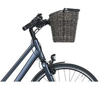 Basil Bremen Rattan Look, Cestino per Ruota Anteriore Unisex -Adulto, Marrone, Taglia Unica