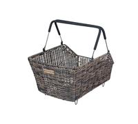 Basil Cento Rattan Look Multi System Cestino per bicicletta - Posteriore, 22 l, Marrone, resistente alle intemperie, con fondo Multi NX, adatto per tutti i comuni sistemi di portapacchi (MIK,