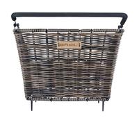 Basil Cento Rattan Look Nx Rear Basket 22l Marrone