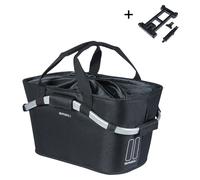 Basil Classic Carry All HR - Cestino posteriore MIK, nero, con sistema MIK bloccabile, 22 litri, resistente alle intemperie ed elegante, ideale per l'uso quotidiano