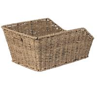 Basil ruota posteriore cestino Cento rattan aspetto grigio naturale grigio naturale