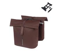 Basil City MIK - Borsa doppia 28-32L, impermeabile, con piastra adattatore MIK bloccabile, ideale per città e pendolari