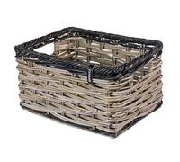 Basil Dijon L - Cestino per bicicletta in rattan, per portabiciclette anteriori, intrecciato a mano, 28 l, ideale per acquisti e picnic, ecologico ed elegante