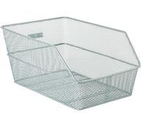 Basil fahrradkorb, Basket Cento FineSteelMeshlengthwisesilv Adulto, Argento, Taglia Unica Unisex Bambini