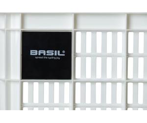 Basil Front Basket Crate M Plastic, Capacity: 29,5l Also Suitable for Front Cargo Carrier, Suitable for MIK Adapter Plate