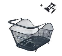Basil Icon M Multi System - Cestino per bicicletta, 26 l, nero, con fondo Multi NX, compatibile con tutti i comuni sistemi di portapacchi, ideale per acquisti e uso quotidiano