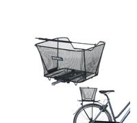 Basil Lesto - Cestino per bicicletta MIK, nero, sistema MIK bloccabile con piastra adattatore, resistente alle intemperie e robusto, ideale per acquisti e uso quotidiano